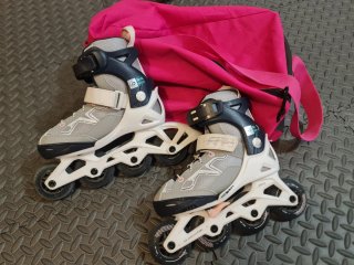 Patines Oxelo Fit 3 + Bolso Rosa