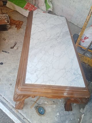 Juego de Mesas madera y mármol
