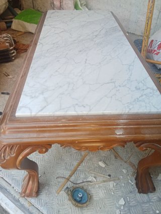 Juego de Mesas madera y mármol