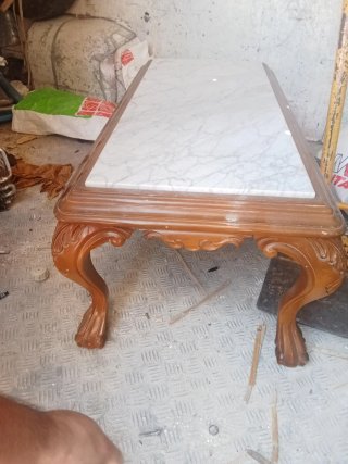 Juego de Mesas madera y mármol