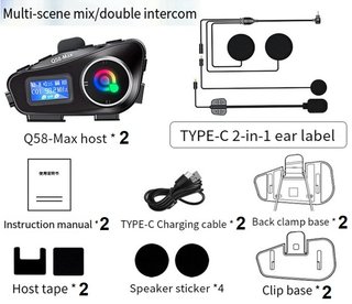 2 Intercomunicadores Moto Bluetooth 500 Metros
