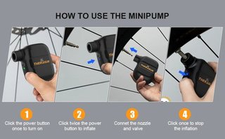 Mini inflador con batería para bicicleta (NUEVO)