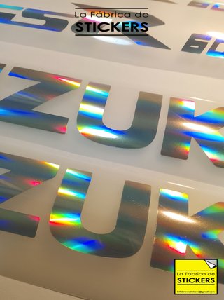 Pack 8 Pegatinas SUZUKI GSR600 Vinilo holográfico