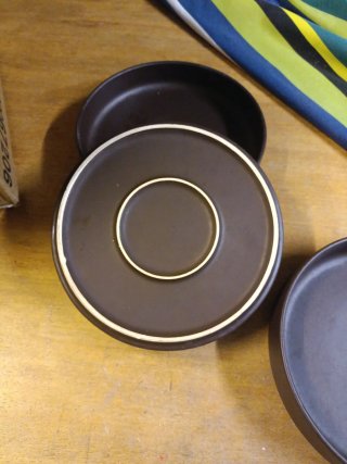 3 Platos Hondos Nórdicos Marrones 19 cm