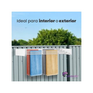 Altaudia tendedero pared aluminio plegable 120cm