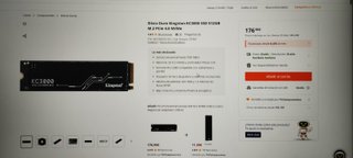 Disco Duro Kingston KC3000 SSD 512GB M.2 PCIe 4.0