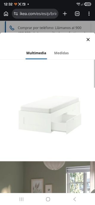Estructura cama IKEA 90x200