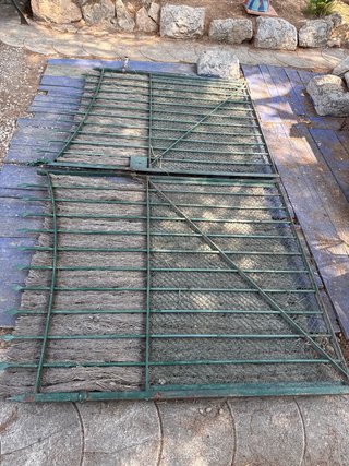 Puerta doble acero forjado 1900