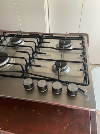 Placa de gas inox 4 fuegos