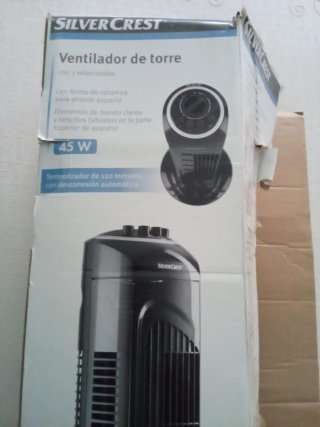 Ventilador Torre Silvercrest Negro