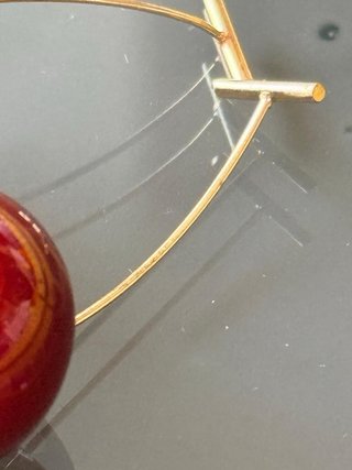 Orecchini pendenti ciliegia oro e rossi