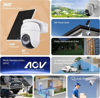 Cámara EZVIZ CB8 Lite 4G + WiFI Solar NUEVO