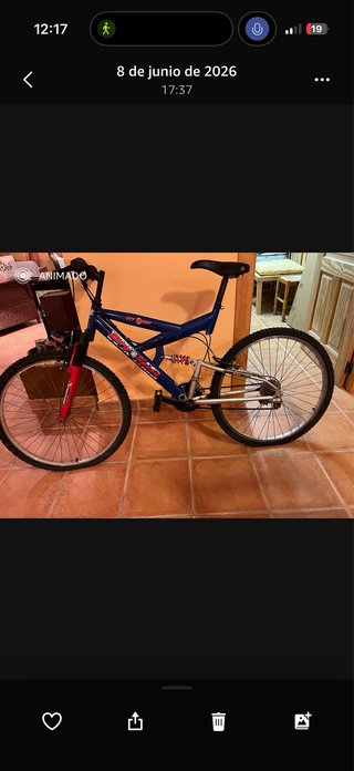 Bicicleta Montaña Doble Suspensión Azul