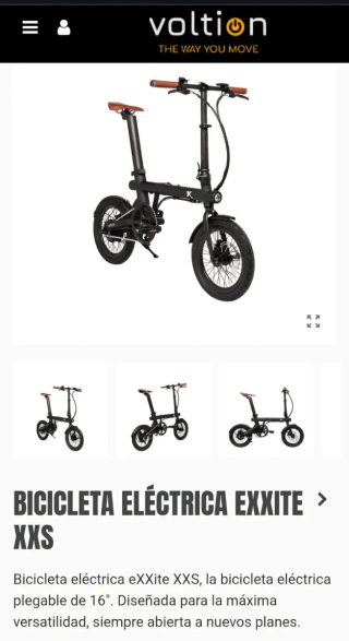 Bicicleta Eléctrica Plegable Exxite XXS
