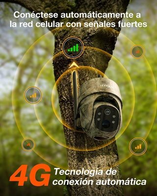 Cámara de vigilancia 4G solar camuflaje NUEVA