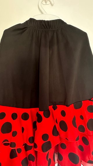 Falda Flamenco Lunares Roja y Negra Talla 2