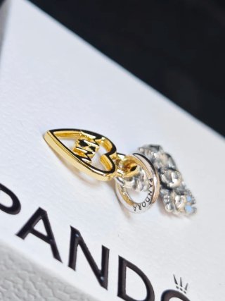 Pandora Charm aristogstos Corazón Dorado Disney