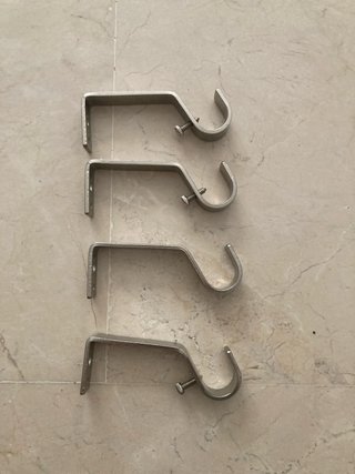 Lote de Soportes doble barra cortina metal