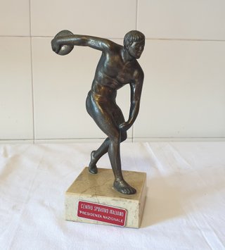 Statuina scultura vintage '50 Discobolo di Mirone