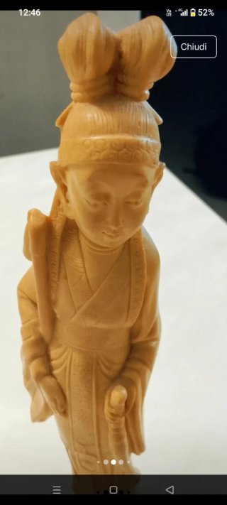 Statuine cinesi in legno di bosso