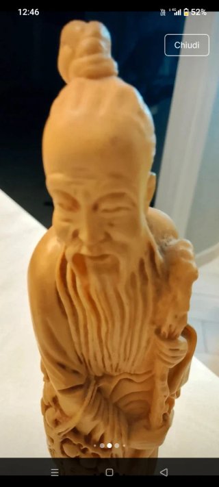 Statuine cinesi in legno di bosso