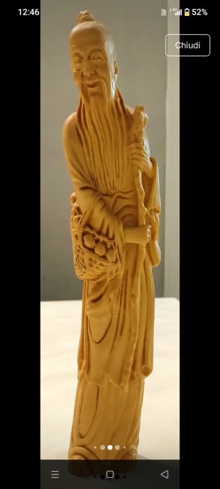 Statuine cinesi in legno di bosso