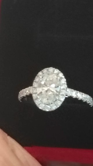 Anillo Diamante Ovalado Plata