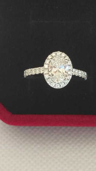 Anillo Diamante Ovalado Plata