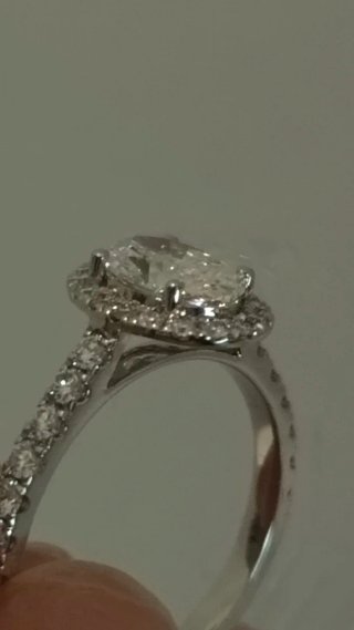 Anillo Diamante Ovalado Plata