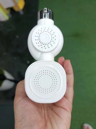 Filtro de grifo Vortopt blanco y plateado