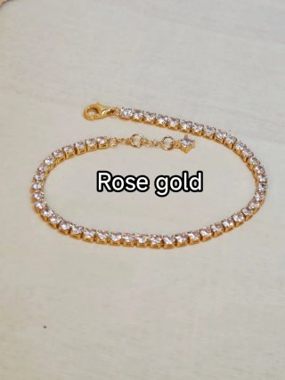 Pulsera Tennis Pandora color Gold Plata ajustable