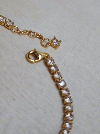Pulsera Tennis Pandora color Gold Plata ajustable