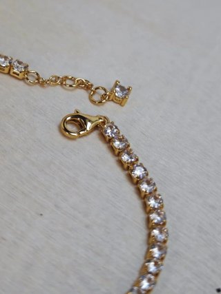 Pulsera Tennis Pandora color Gold Plata ajustable