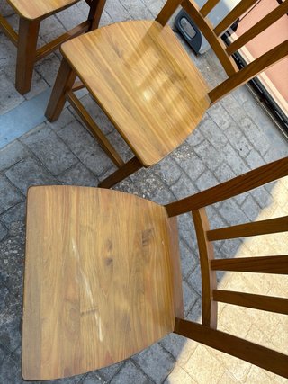 2 Sillas Madera Maciza