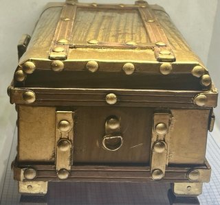 Caja Baúl Antiguo Madera y Metal