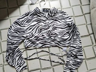 Camisa corta estampado cebra