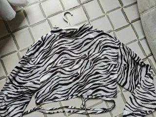 Camisa corta estampado cebra