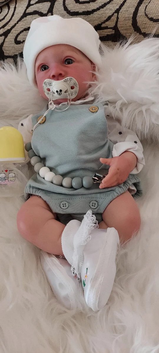 Preciosa bebé silicona 45cm calva niña