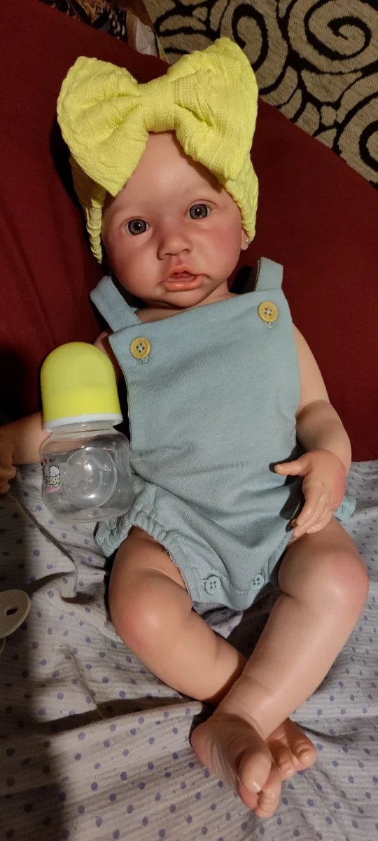 Preciosa bebé silicona 45cm calva niña
