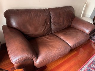 2 Sofás de Cuero Marrón