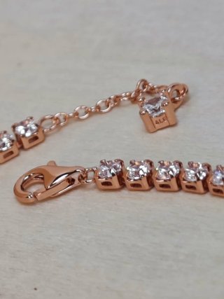 Pulsera Pandora color Oro Rosa Brillantes plata