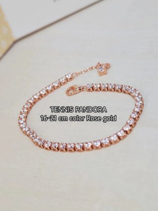 Pulsera Pandora color Oro Rosa Brillantes plata