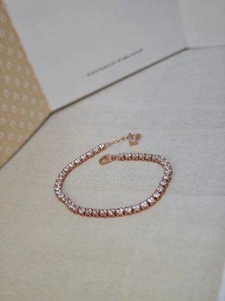Pulsera Pandora color Oro Rosa Brillantes plata