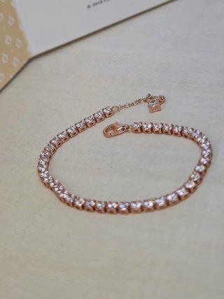Pulsera Pandora color Oro Rosa Brillantes plata