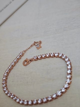 Pulsera Pandora color Oro Rosa Brillantes plata