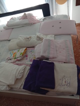 Colchón nuevo,Protector Cuna con Colcha Infantil