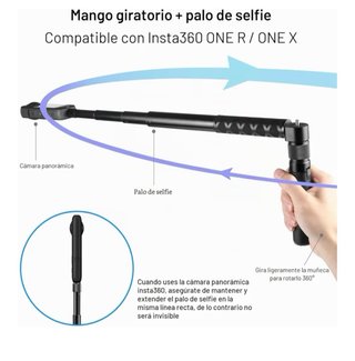 Trípode giratorio para grabacion en loop insta 360