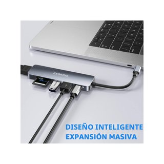 ZESKRIS Hub USB C 6 en 1 HDMI 4K