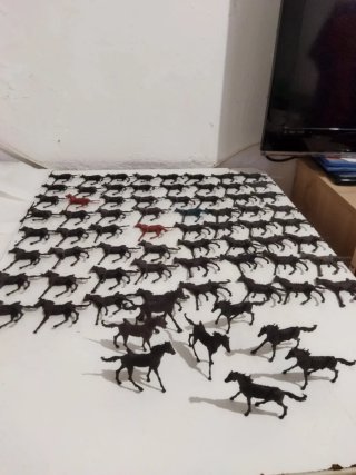 Lote de 110 caballos plástico vintage años 50/70