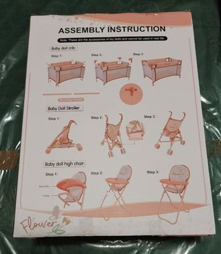 Juego Muñeca Cochecito Cuna Silla Comida